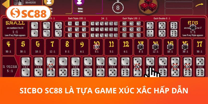 Sicbo SC88 là tựa game xúc xắc hấp dẫn